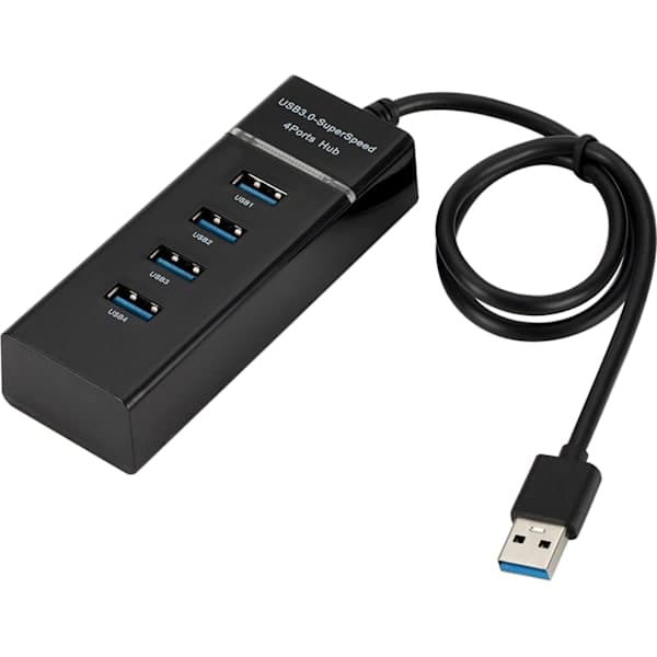 Høyhastighets 4-ports USB 3.0 Multi HUB Splitter Forlengelse