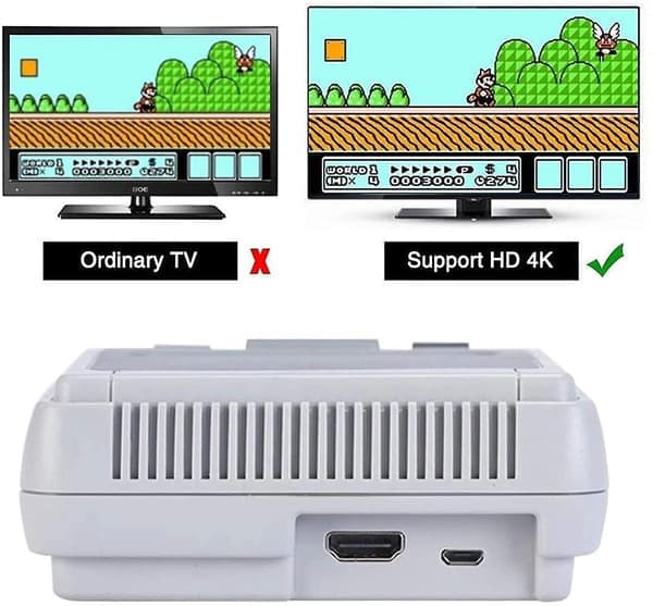 Mini klassisk spilkonsol, Plug & Play HDMI HD Retro videospilkonsol, TV-controller med 621 indbyggede spil, understøtter 4K TV [HD-version]