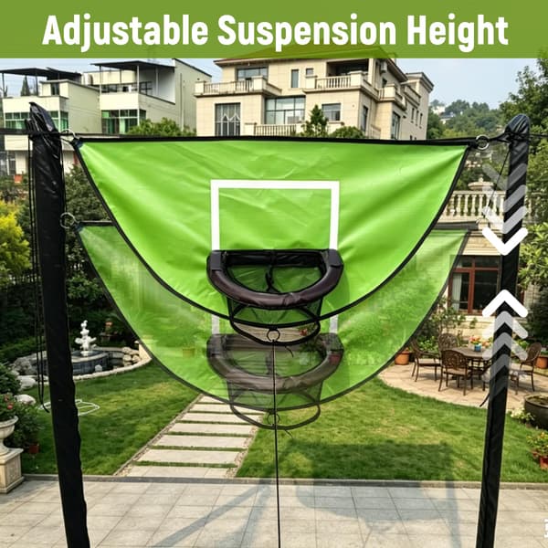 Trampolin basketkorg, med pump och 4 minibollar Green