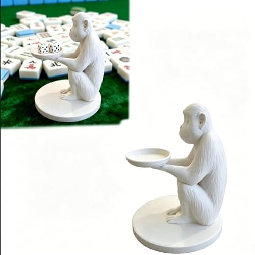 Mahjong terningholder, 3D-printet terningoppbevaringsbrett for bordspill, bærbart Mahjong-tilbehør (hvit) White
