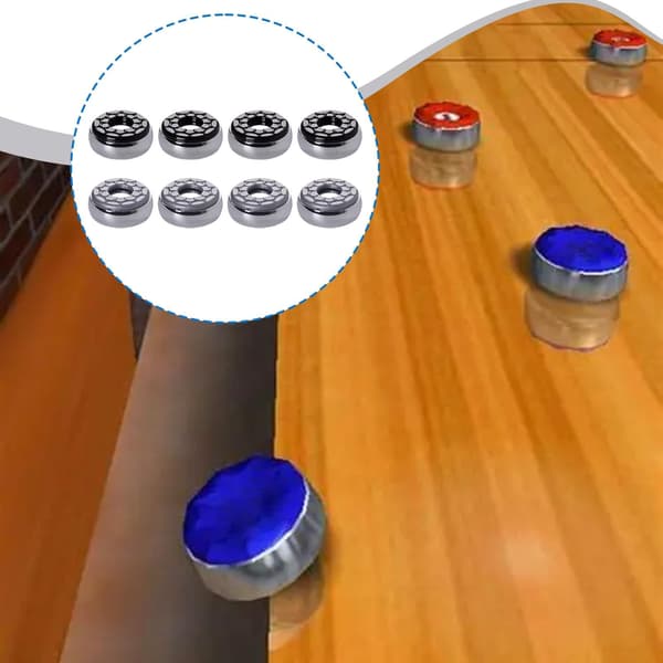 Shuffleboard Pucks 58mm (2-5/16\"), Sæt med 8, Professionel Glat Glidning Rustfrit Stål til Hjemmeunderholdning og Konkurrence
