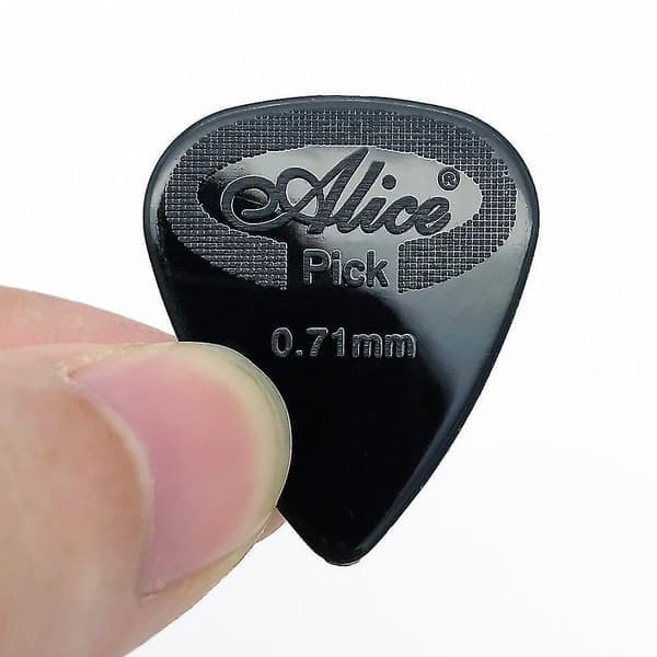 Svarta 1,50 mm 12 st halkfria nylonplektrum för akustisk elgitarr