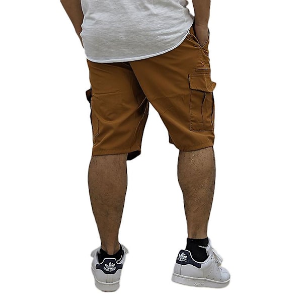 Camel Active Herreshorts Hurtigtørrende Polyester Stretch Cargo Sommer Strandbukser Nutmeg L