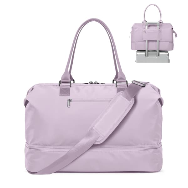 Resväska Weekender Bag Dam Tote Carry On Väskor Med Skofack L4-Purple