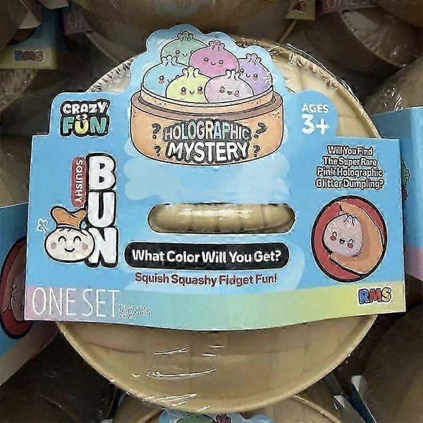 Crazy Fun Rainbow Mystery Squishy Bun Mystery Dumpling ROSA GLITTER VIRAL A