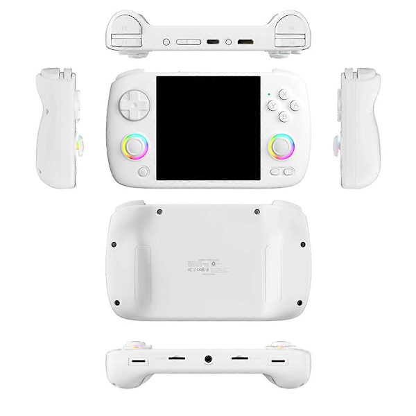 RG CubeXX Retro Handhållen Spelkonsol, 32GB, RGB Joystick, Stöder WiFi & Bluetooth White