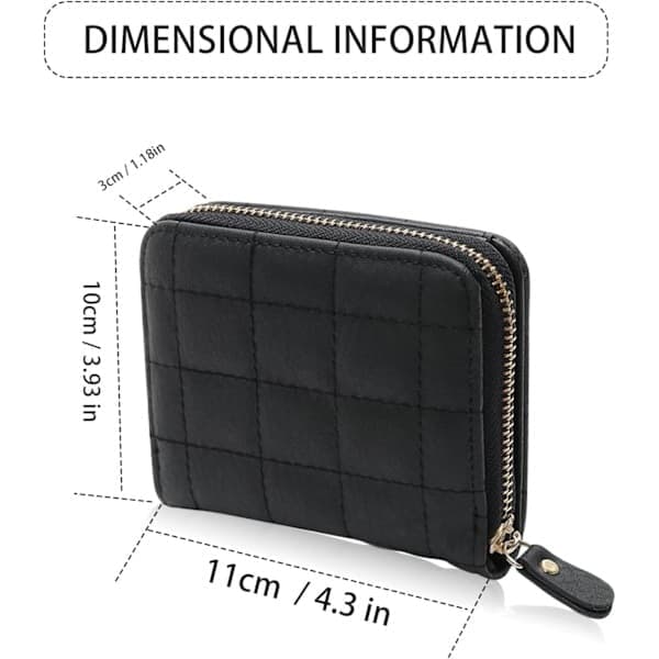 Steampunk pung, PU læderpung med flere kortpladser og rum, mønster til kvinder, piger sort sort Black