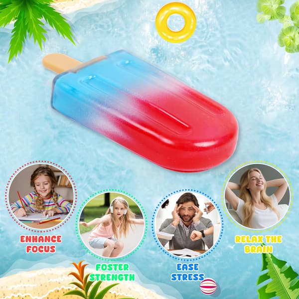 Popsicle Squishy Sukker Is Squishies Klemmelegetøj Red White Blue