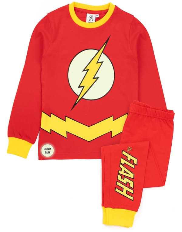 DC Comics Gutter Langermet Langbenet Pyjamas Sett Rød The Flash Red 6-7 Years