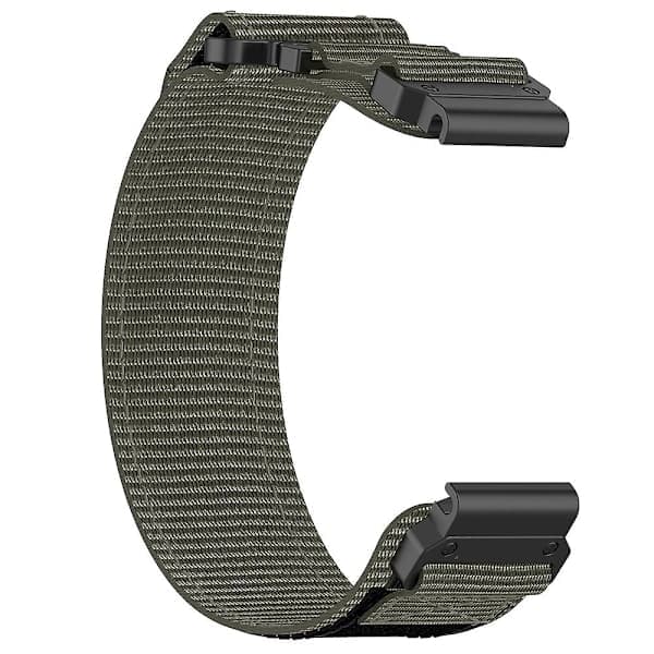 Nylonranneke tarranauhalla Garmin Fenix 7X/7X Pro/Instinct 2X/Quickfit 26mm harmaa Grey