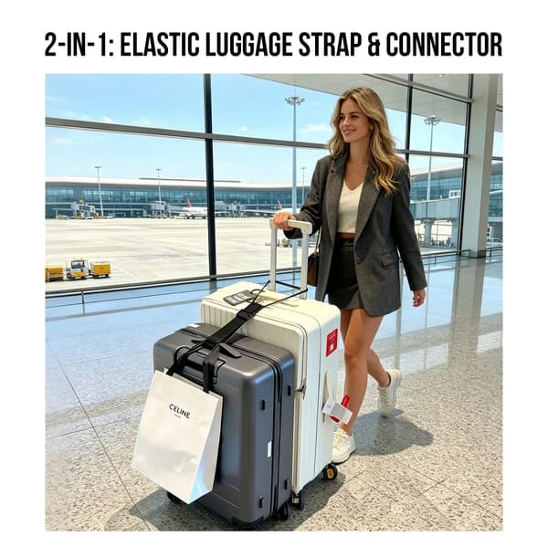 2 stk justerbare bagasjestropper for kofferter, sikkert reisebelte 2Pcs Black