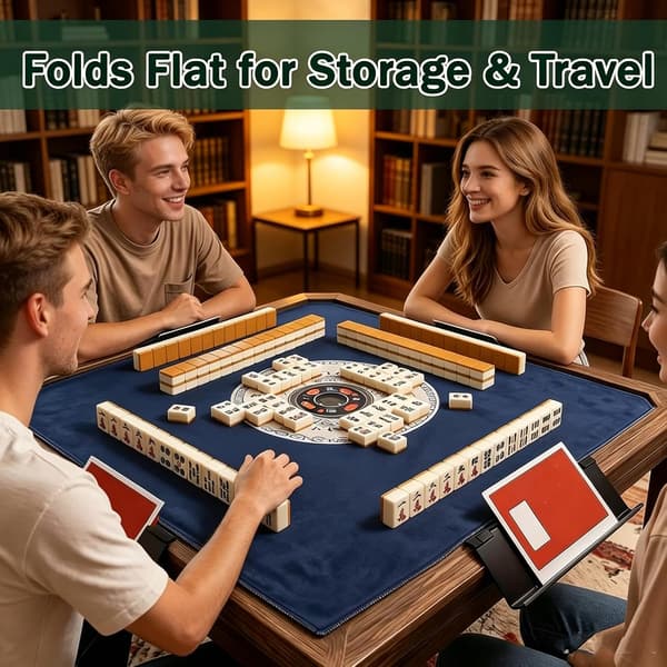 Mahjong kortholder til bord, under måtte, skyd ind i stativ, vinklet visningsstativ, foldbart 3D-printet pladsbesparende tilbehør, ideelt tilbehør til