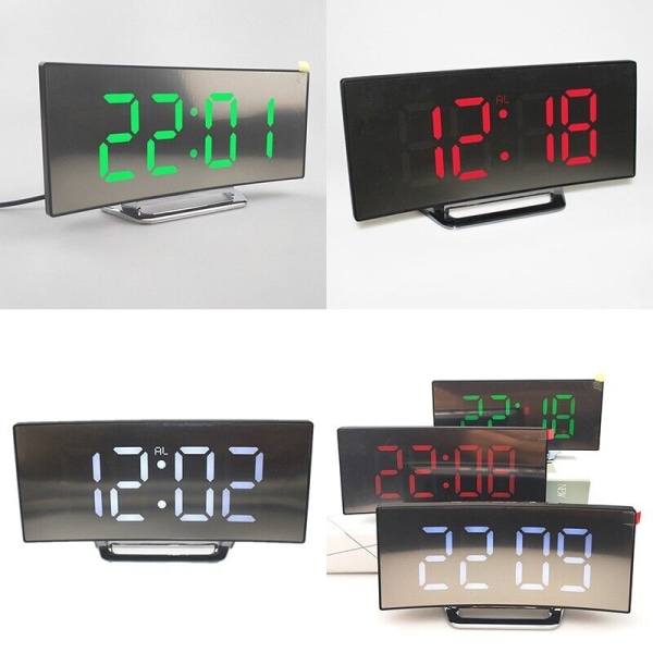 Digital alarm clock LED projection alarm clock temperature alarm USB projector radio clock DE-