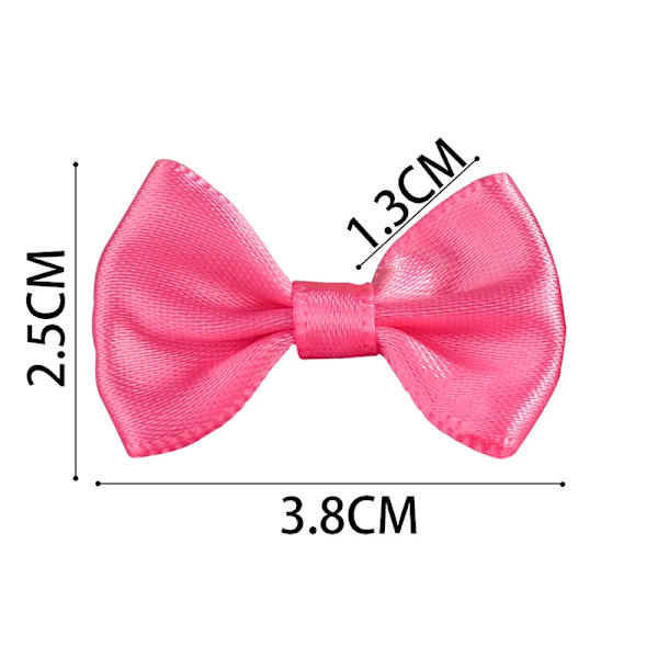 50Pcs Mini Bow Ribbon Tie Small Satin Ribbon Bows Flower Appliques Sew Craft Bow Wedding Party DIY Sewing Decor Bowties3.8X2.5CM