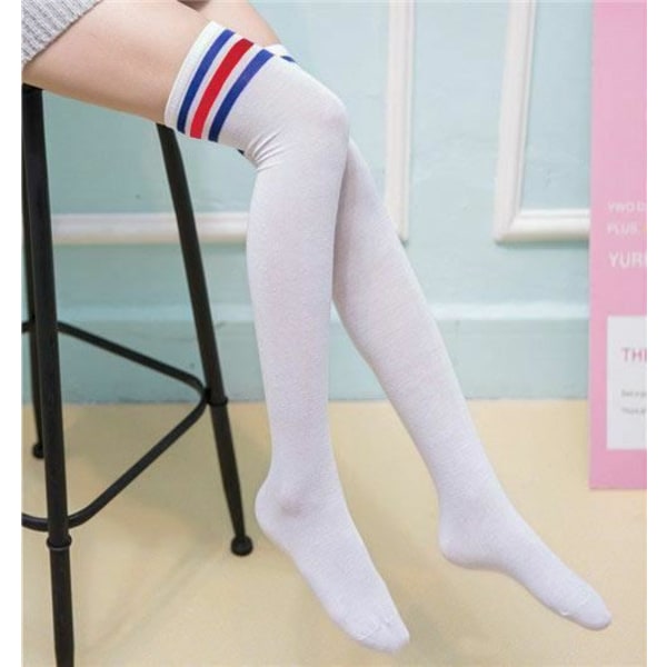 1 pair Women Sexy Striped Long Socks Stockings Warm Thigh High For Girls Fashion