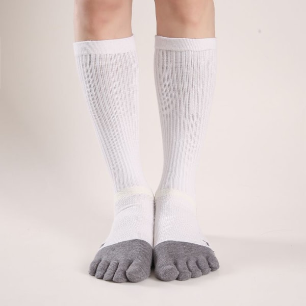 5 Pairs Men's Winter Cotton Solid Color Comfortable Simple Toe Socks