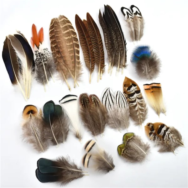 Wholesale Natural Peacock Pheasant Feathers Small Chicken Geese Feather Fly Tying Materials Handicraft Accessories Decoration