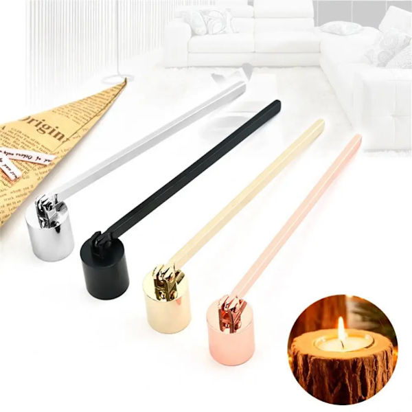 Stainless Steel Candle Fire Extinguisher Home Long Handle Candle Snuffer Retro Decorative Candle Aromatherapy Candle Shade