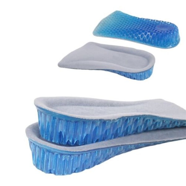 Silicone Lift Height Increase Insoles Heel Insert Pads Gel Cushion Shoes Pad