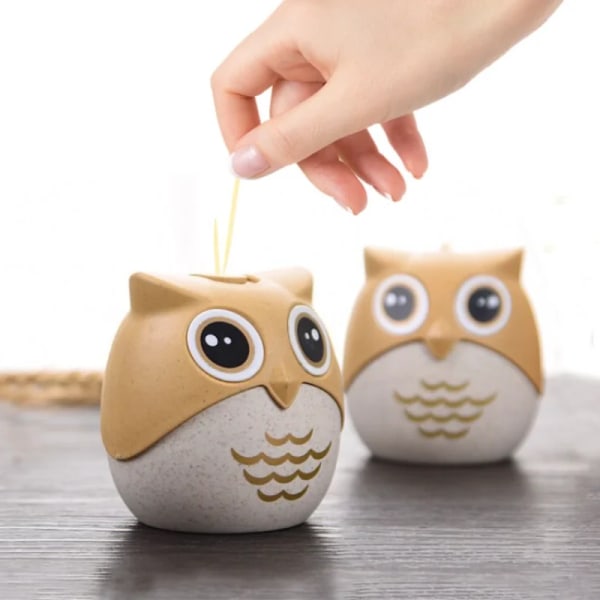 Toothpick Holder Container Cute Owl Shape Home Table Toothpick Dispenser Hotel Restaurant Bar Tooth Pick Storage Box Organizer