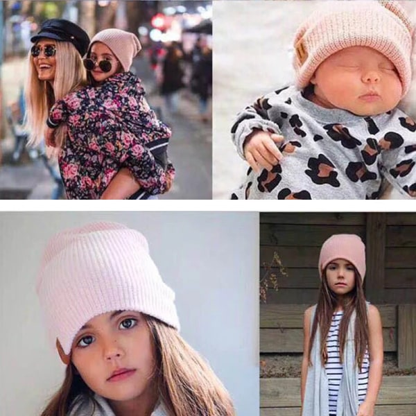 Baby Hat Kids Newborn Knitted Cap Crochet Solid Children Beanies Boys Girls Hats Headwear Toddler Kids Caps Accessories Clothes