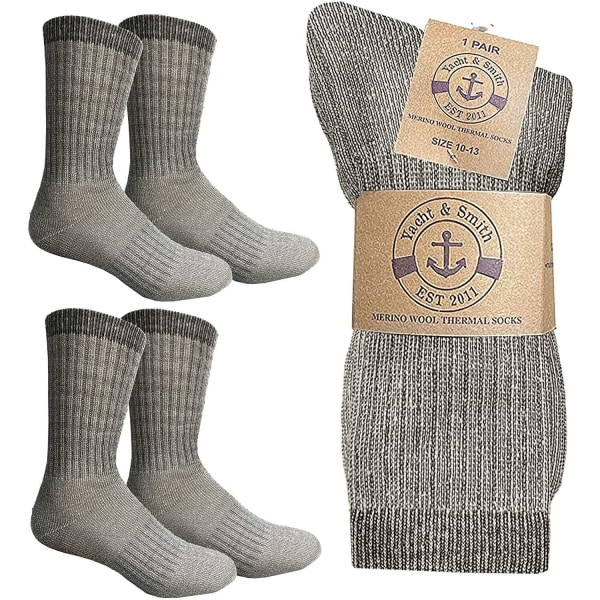 4 Pairs Merino Wool Socks for Men & Women, Thermal, Warm Sock Hiking Winter.