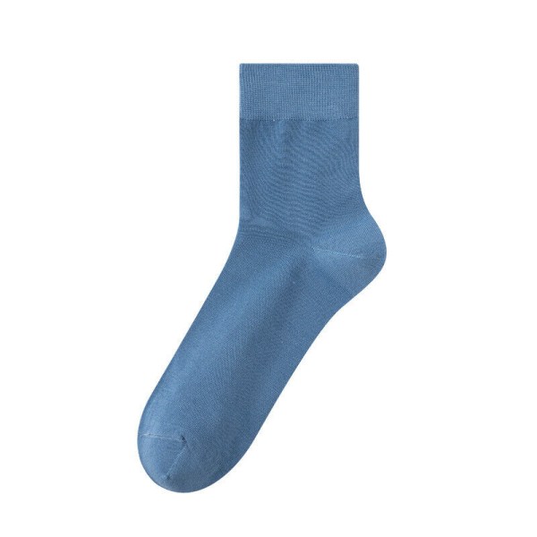 5 Pairs Winter Men's Solid Color Cotton Casual Deodorant Socks