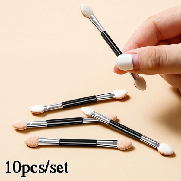 10 Pcs/Set Multifunctional Double-head Sponge Sticks Eye Shadow Brush Applicator Cosmetic Make Up Nail Art Polish Stick Tool