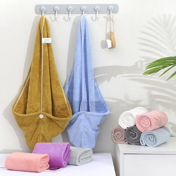Towel Bathroom Absorbent Women Adult Quick-Drying Bath Thicker Shower Long Curly Hair Cap Dry Head Hair Towel Microfiber Wisp