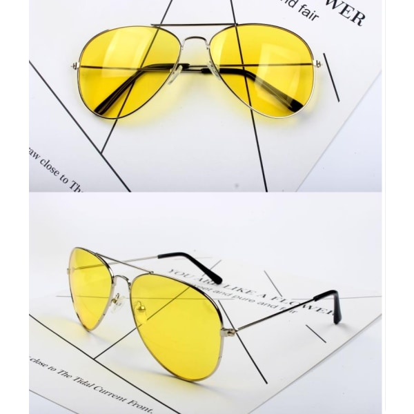 Gold Frame Vegas Sunglasses Trendy Yellow Sunglasses