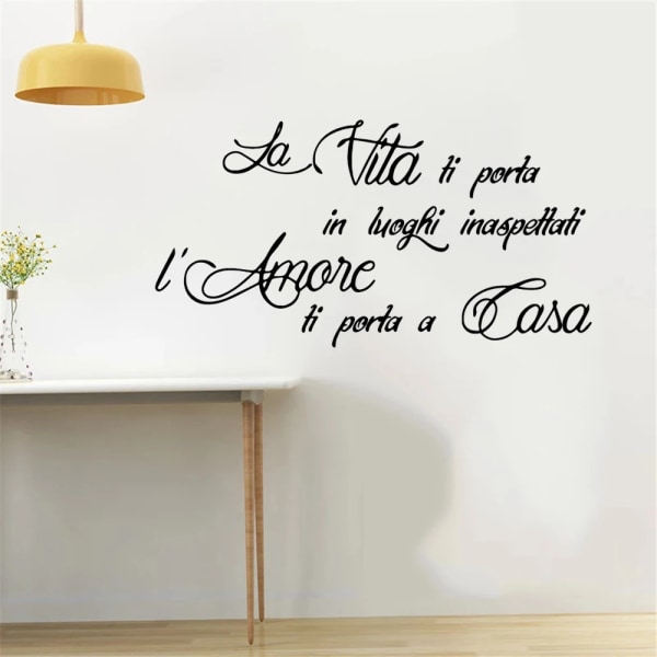 Italy Life Quote Vinyl Wall Decal Living Room Italian Life Brings You To Places Unexpected Quotes Wall Sticker Bedroom Kids
