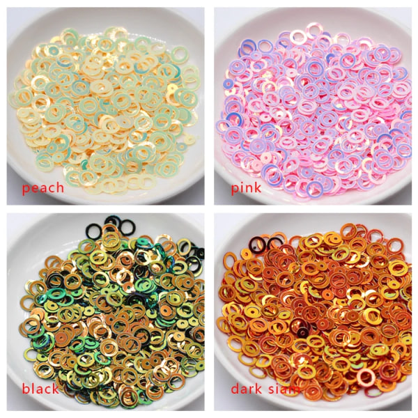20g/Pack Multi Mix 3mm 4mm 5mm 6mm Sequins Colorful Flat Round Loose sequin Sewing Wedding Craft, Women Garment Accessories