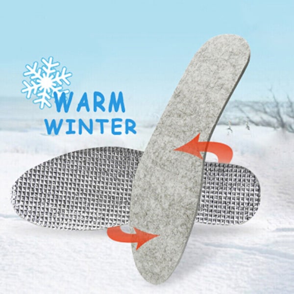 Felt Aluminum Foil Insoles for Winter Warm Summer Cool Waterproof Shoe ^/t