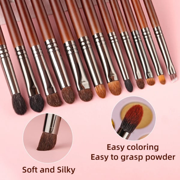 OVW 9/12pcs Panceau Maquillage Eye Natural Hair Makeup Brushes Set Kit Cosmetic Make Up Beauty Tool Crease Brush Eyeliner Brow