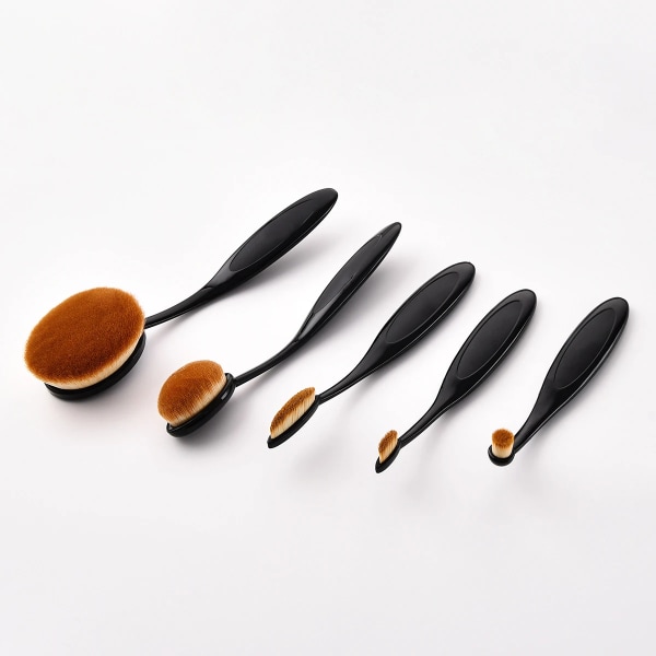 5Pcs Professional Makeup Brushes Set Seamless Foundation Concealer Shadow Blending Cosmetics Beauty Tools Toothbrush Type
