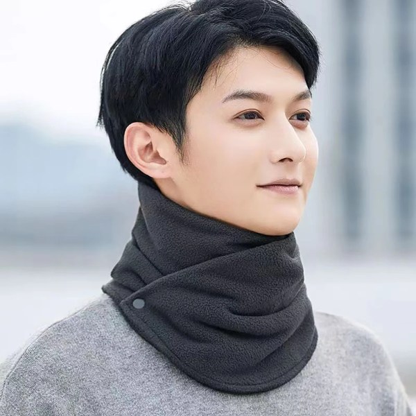 Outdoor Plush Windproof Neckerchief Neck Protector Winter Fleece Neck Scarf Thickened Warm Neck Sleeve for Women Men Neck Cover