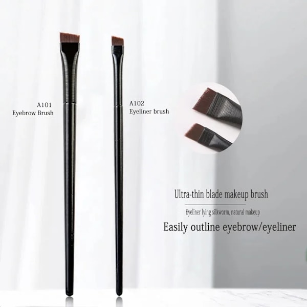 Blade Eyeliner Brush Eyebrow Brush Portable Flat Fine Eye Liner Brow Contour Makeup Brushes Cosmetic Beauty Makeup Tool 1-2pcs