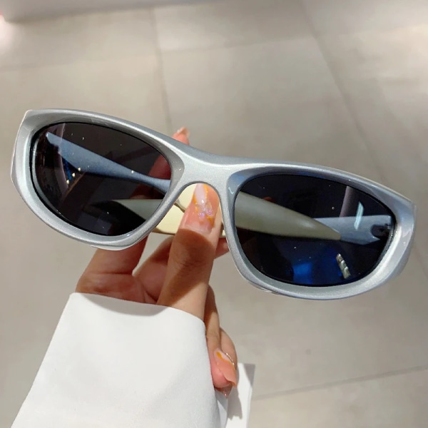 2023 New Y2k Sunglasses Men Fashion Futuristic Mirror Cycling Goggle Eyewear Ins Luxury Brand Designer UV400 Outdoor Sun Glasses