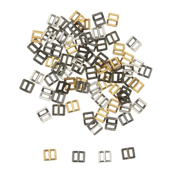 20Pcs New 3mm Tri-Glide Buckle Stuffed Toys Belt Sewing Buttons Mini Ultra-Small DIY Dolls Buckles Adjustable Button Accessories
