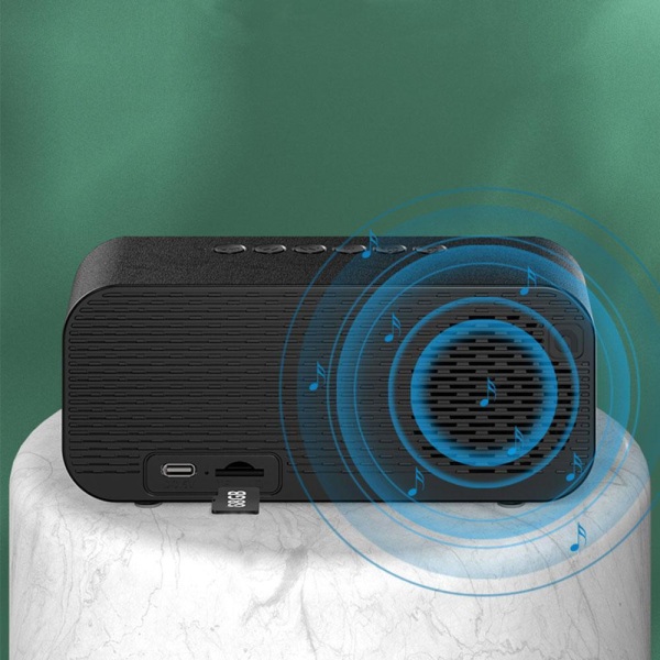 Bluetooth Alarm Clock Speaker Digital Display LED Wireless Subwoofer USB Charge