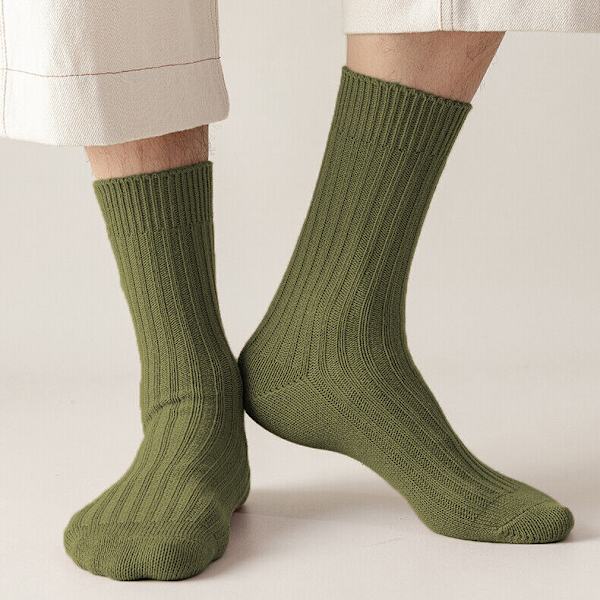 5pairs  Men Thermal Socks Soft Formal Tube Socks Solid Sports Socks Breathable Stockings