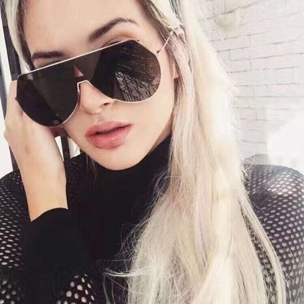 Men's Womens Sunglasses Oversized Pilot Fashion Shades Metal Personality Glasses
