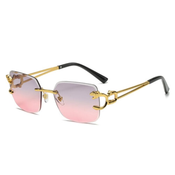 Fashion Mens Women Hip Hop Sunglasses Retro Luxury Gold Rimless Shades Glasses