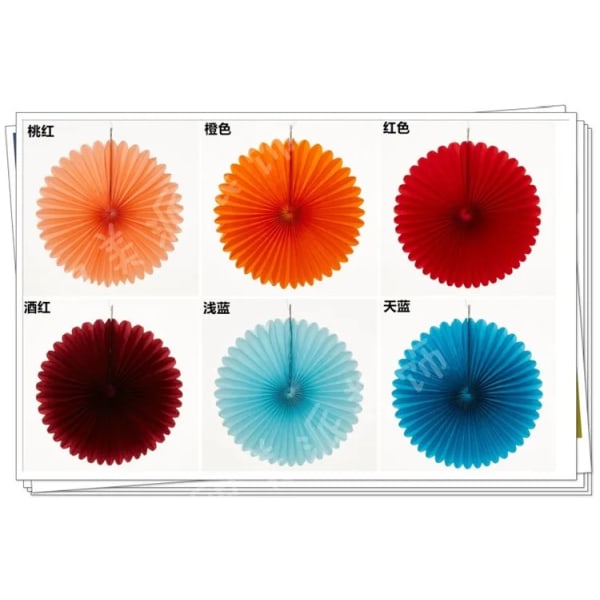 12inch 30cm Tissue Paper Honeycomb Paper Fans Pinwheels DIY Hanging Paper Flowers for Wedding Birthday Party Festival Decoration