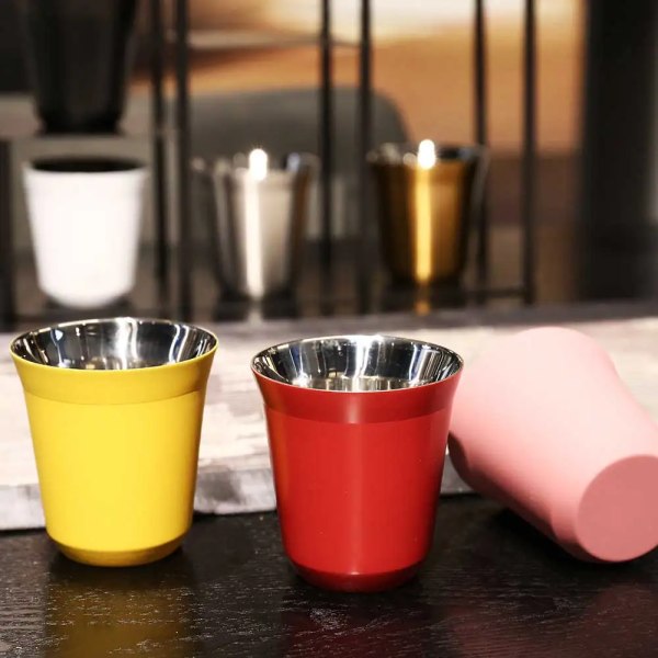 80ml Espresso Mugs 304 Stainless Steel Coffee Cups Insulated Double Wall Dishwasher Safe Capacity Insulation