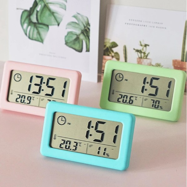 Digital Alarm Clock Electronic Digital Desktop Clock Desk Table Bedroom Temperature Humidity Simple And Portable Mini Clocks