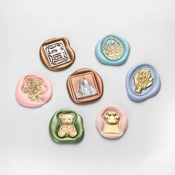Mini Literary Series Handbook Seal Wax Seal Shaped Embossed Fire Lacquer Seal