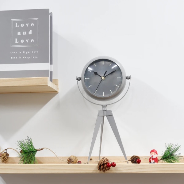 Metal Clock Desk Clock Modern Kitchen Clock Bedside Alarm Clock for Living Room Bedside Bedroom Office Desktop Table Decoration