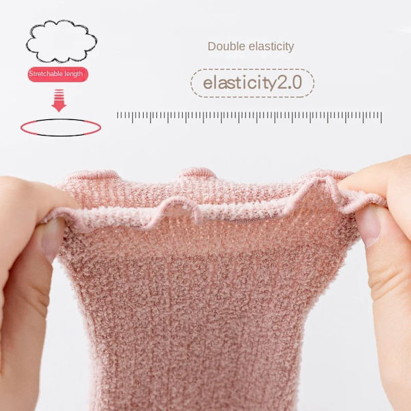 2 pairs (4pcs)Of 0-3years old Autumn and Winter Thickened Baby Loose Mouth A-Class Socks