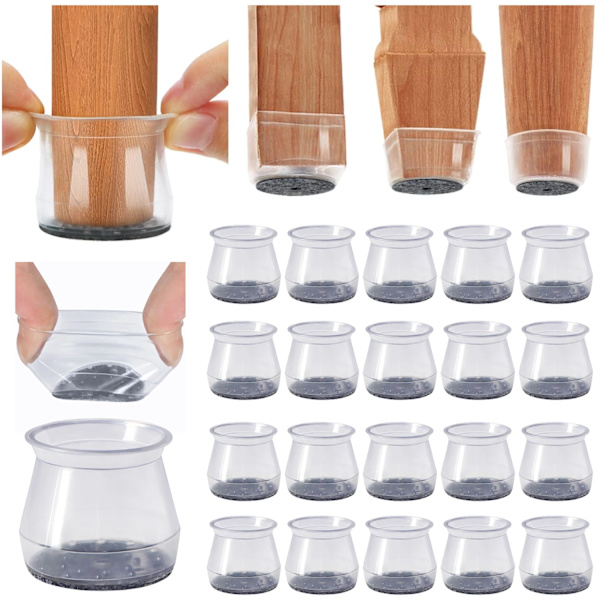 32Pcs Large Chair Leg Floor Protectors Felt Pad Furniture Cups for Hardwood Floors, Protect Floors from Scratches & Reduce Noise